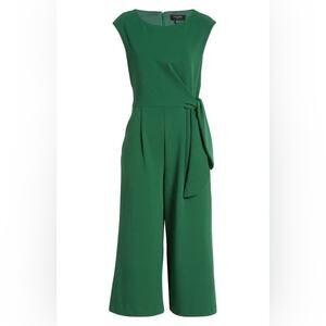 Tahari ASL Side Tie Crop Wide Leg Jumpsuit Size 2